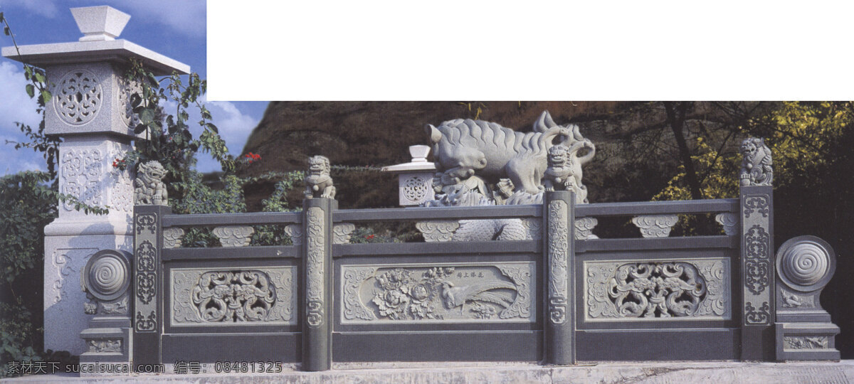 欄桿圖片 惠安石雕 石雕工藝 石欄桿 雕刻欄桿 寺廟欄桿 惠安石雕系列 建筑園林 雕塑