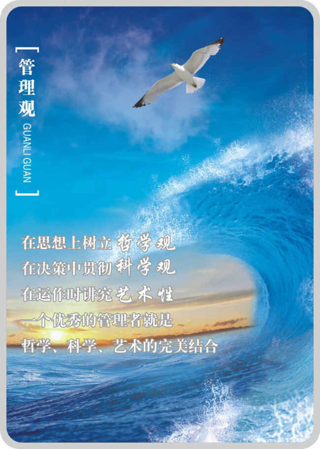 文化牌 勵(lì)志牌 掛圖 掛畫 管理觀 藍(lán)色