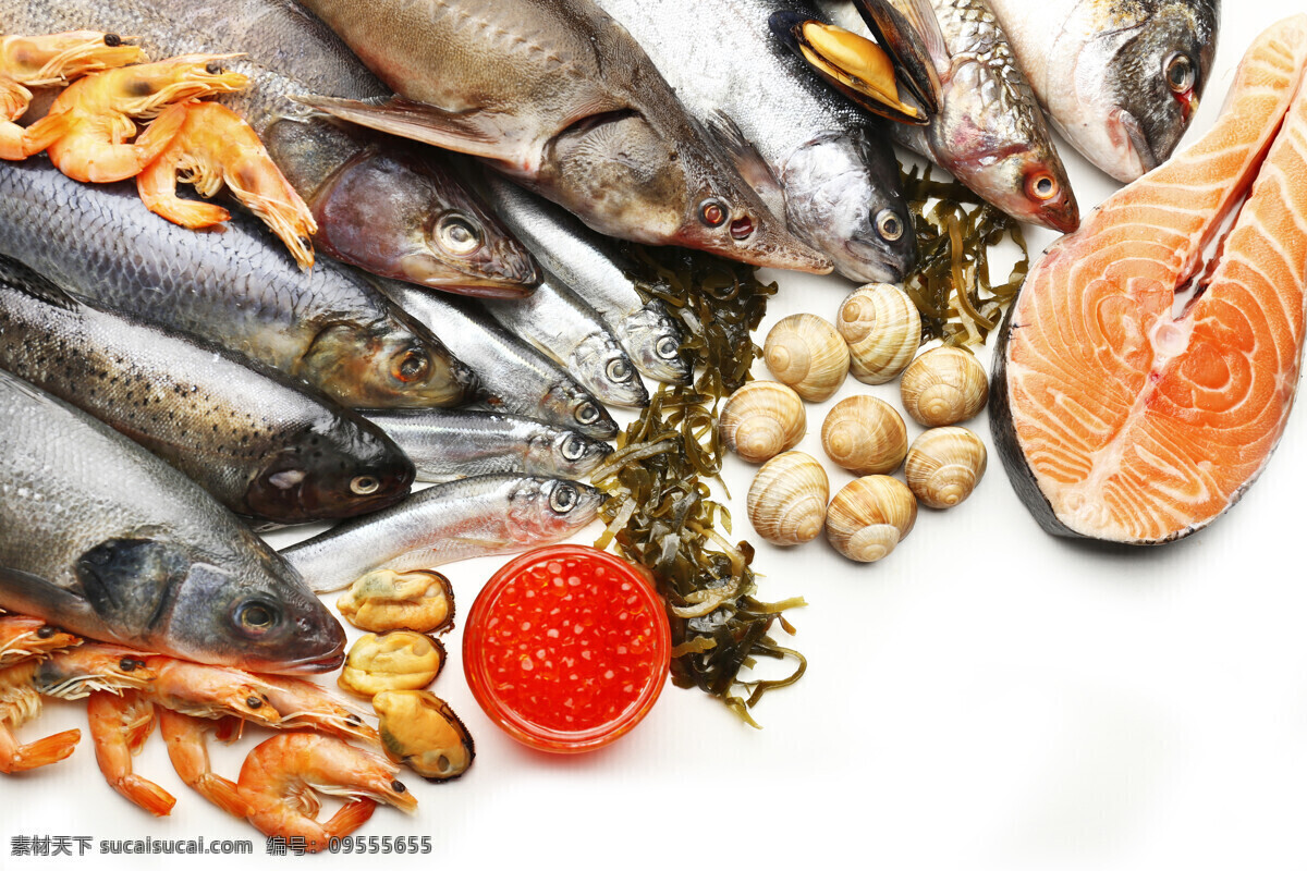 堆 海魚 三文魚 海洋生物 調(diào)料 香料 食物原料 食材原料 食物攝影 餐飲美食