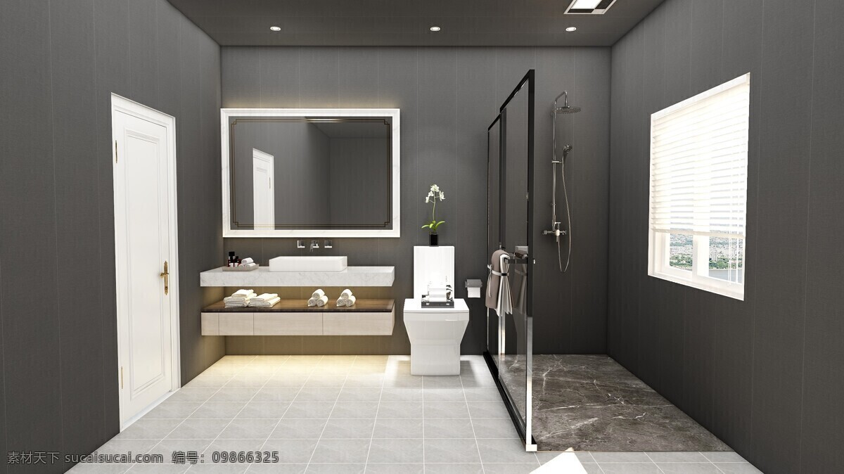 简约 浴室 卫生间 简约浴室 家具卫生间 渲染 面盆龙头 北欧简约 3d设计