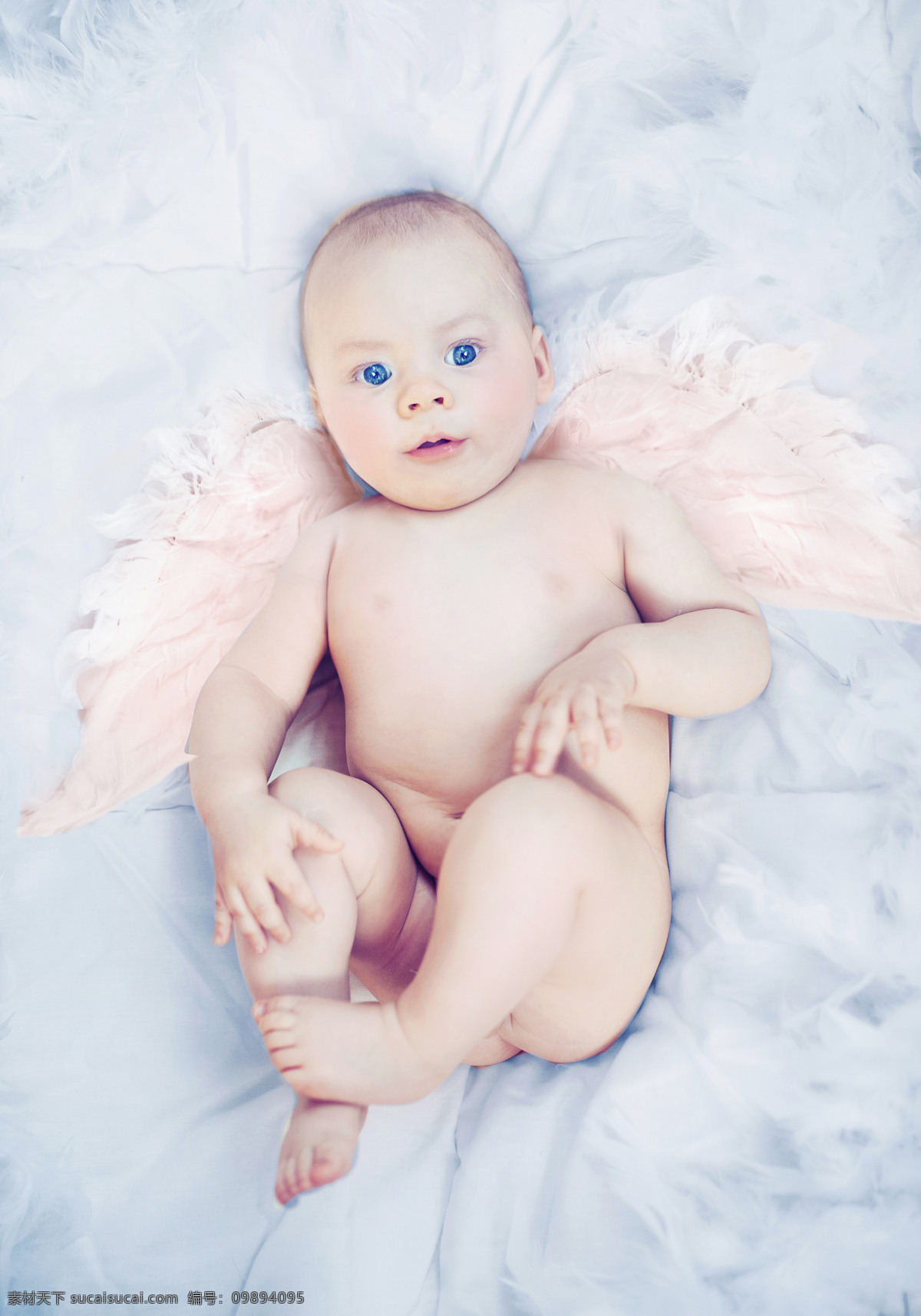 外国 天使 婴儿 宝宝 外国宝宝 翅膀 床 儿童图片 人物图片