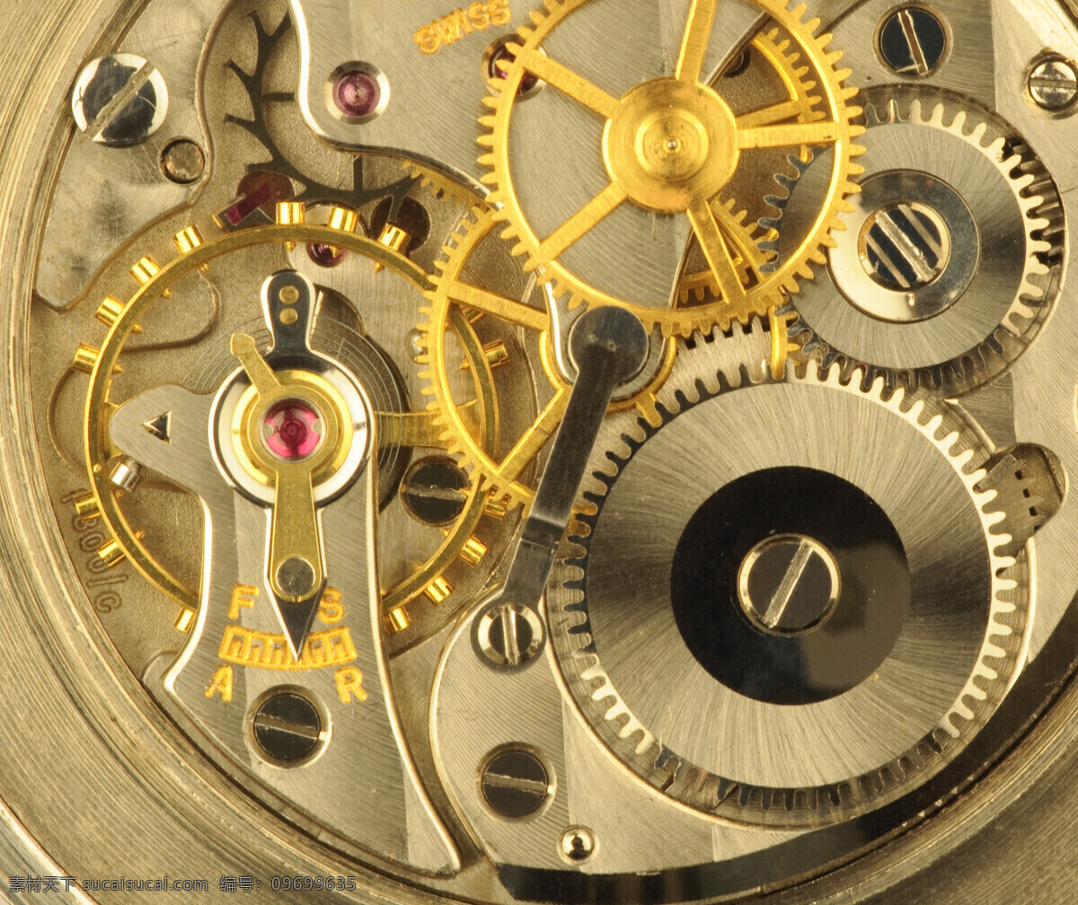 钟表 机芯 钟表机芯图片 时间 指针 齿轮 生活用品 其他类别 生活百科 黄色