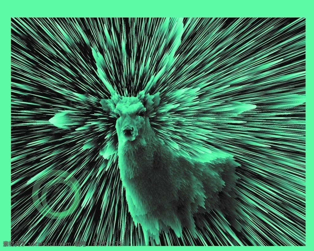 野生动物图片 小鹿 野生动物 世界 3d 平面 海报 偏绿色 山羊 保护 拯救 3d设计