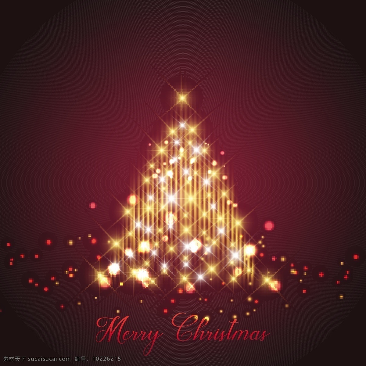 闪闪 发光 圣诞树 元素 金色 圣诞节 节日 卡通 光斑 过节 庆祝 狂欢 西方节日 假期 扁平 矢量
