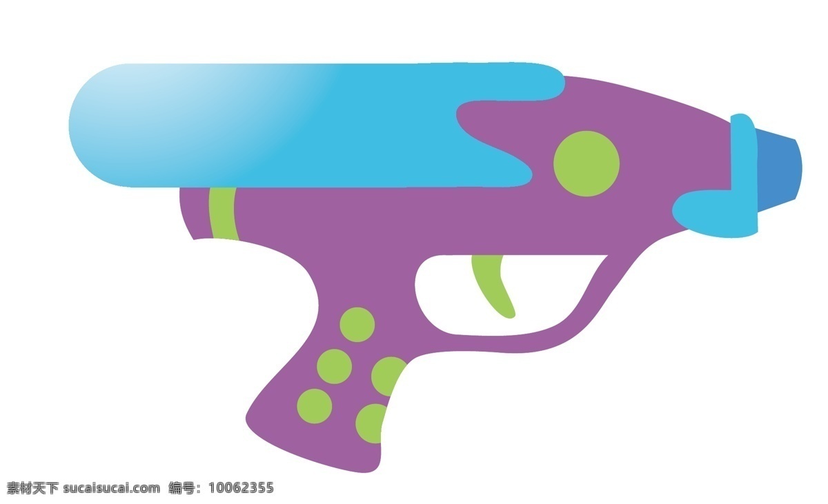 紫色 玩具 手枪 插画 紫色的水枪 卡通插画 水枪插画 玩具插画 儿童玩具 少儿玩具 装水的手枪