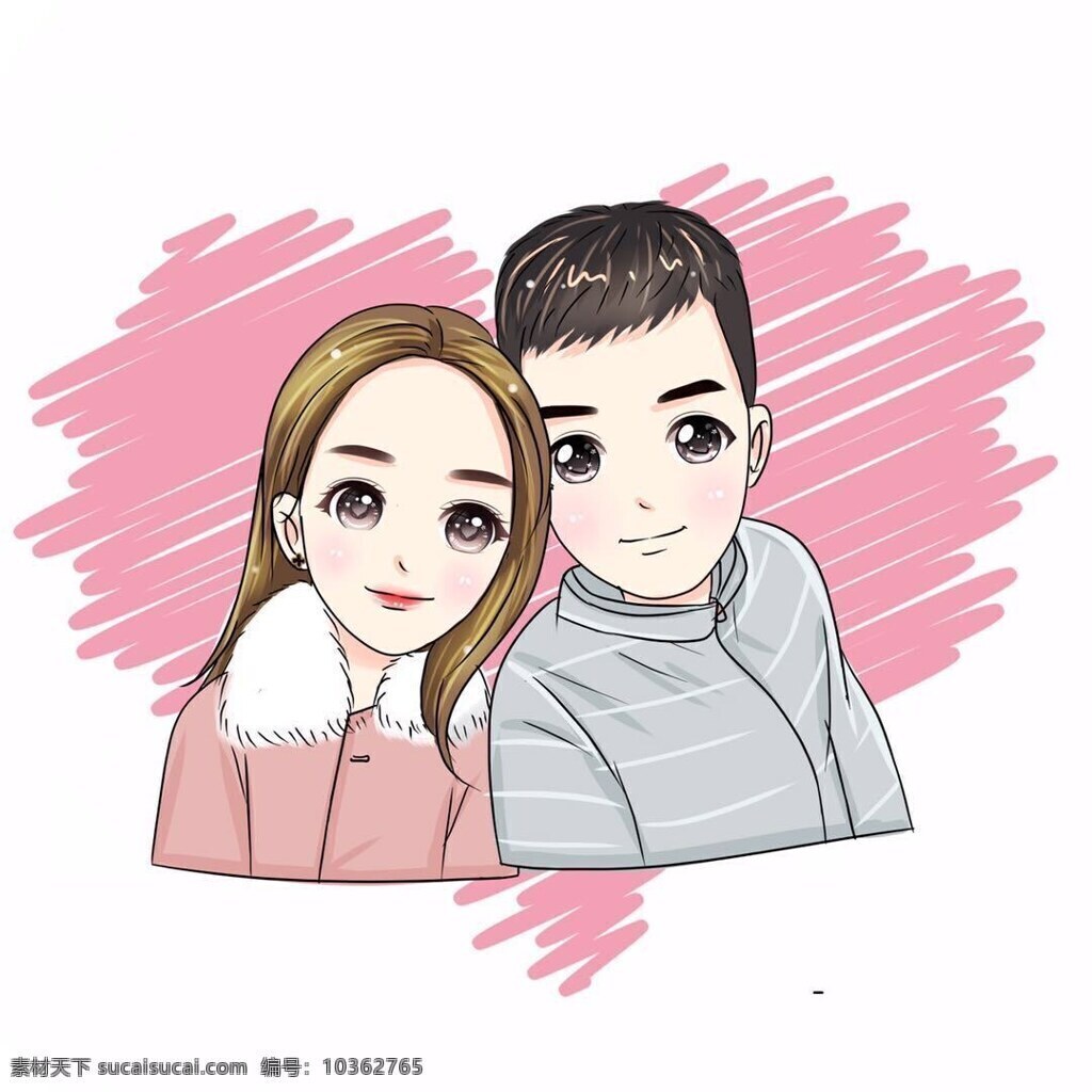 甜美情侶頭像 情侶頭像 素描情侶頭像 粉紅情侶頭像 愛(ài)情 甜蜜 人物圖庫(kù) 生活人物