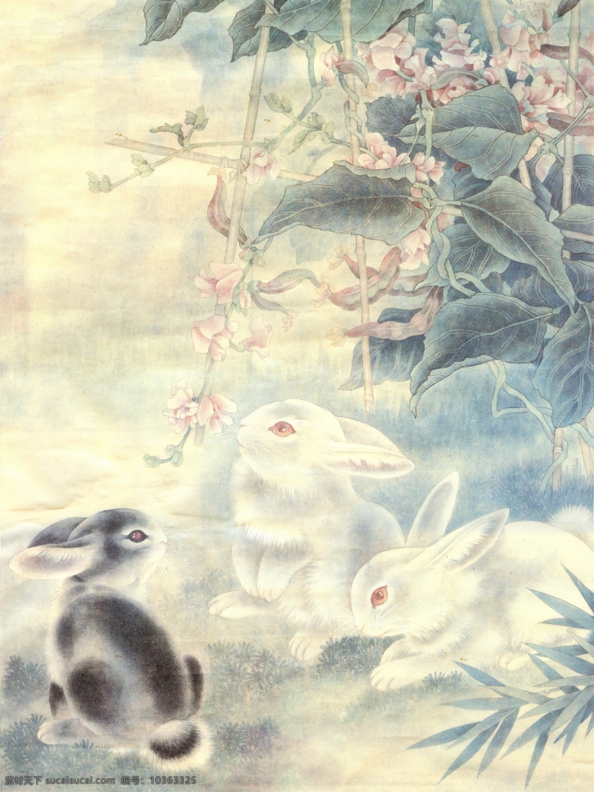 生肖 兔 國(guó)畫(huà) 2011 春節(jié) 工筆 節(jié)日素材 2015 新年 元旦 元宵
