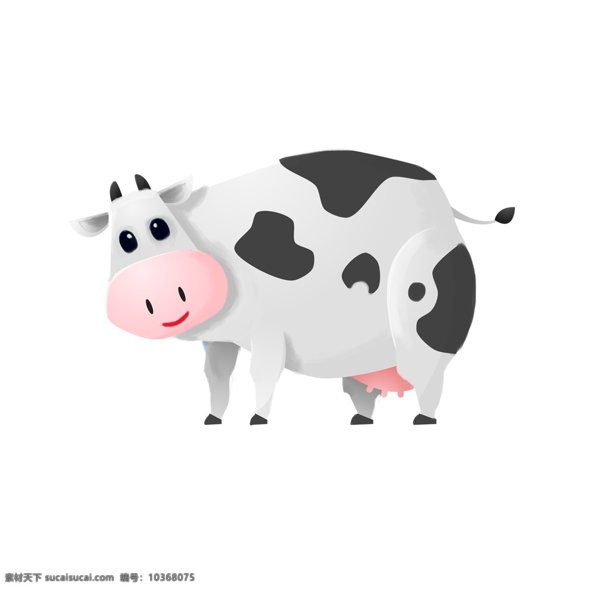 手繪 卡通 免 扣 奶牛 免扣 牛角 牛鼻子 牛奶 動(dòng)物 黑色 白色 黃色 粉色 牛嘴 牛蹄子