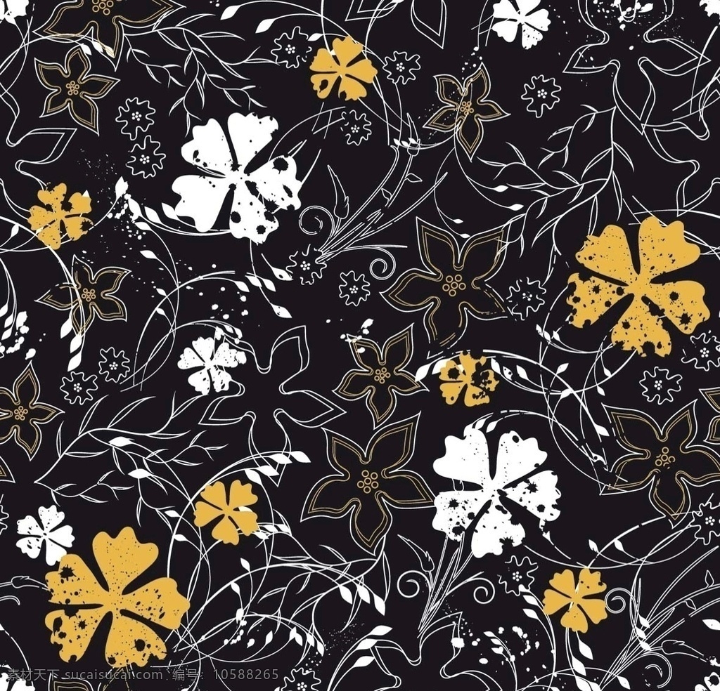 印花圖案 印花 面料印花 碎花 矢量圖 背景圖案 印花設(shè)計(jì) 底紋邊框 背景底紋
