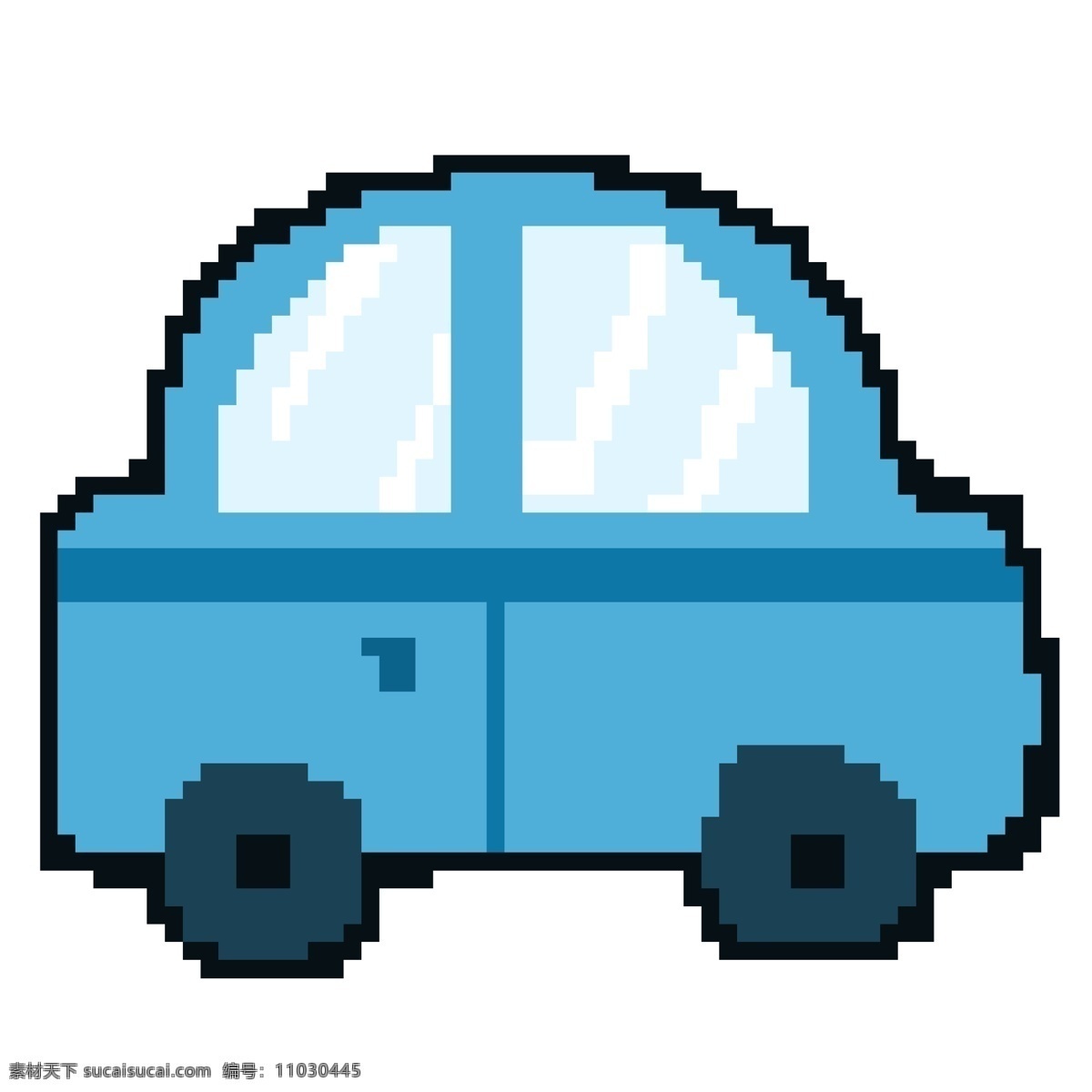 精美 蓝色 像素 汽车 蓝色的汽车 小汽车 像素汽车 像素画 卡通像素插画 汽车插画 蓝色汽车插画