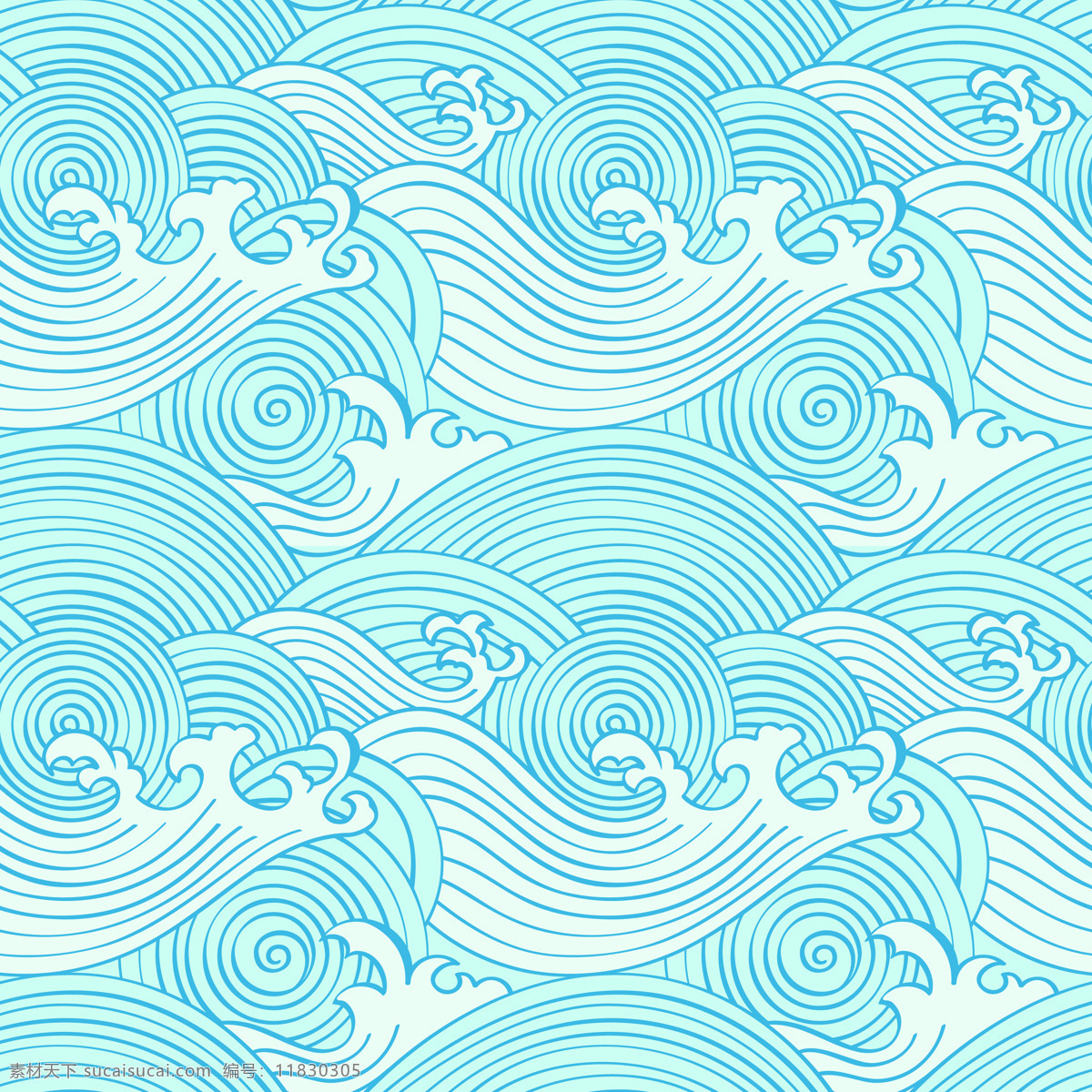 波浪 波紋 日式 墻 畫 裝飾 墻畫 背景