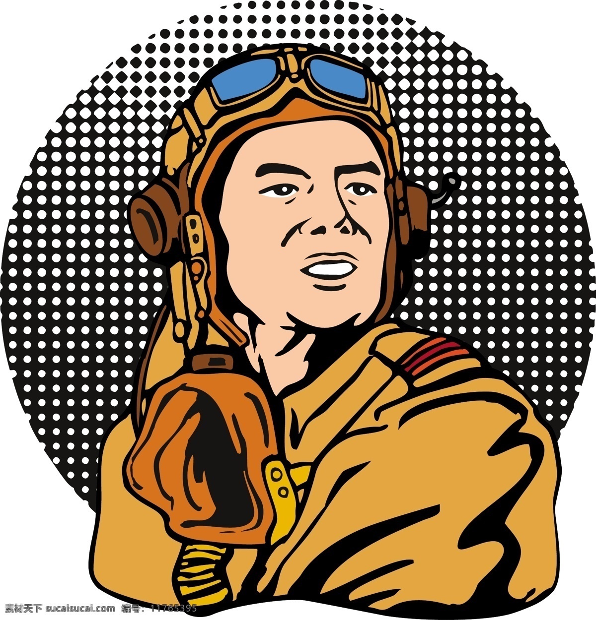 第二次世界大戰(zhàn) 飛行員 復古 白色