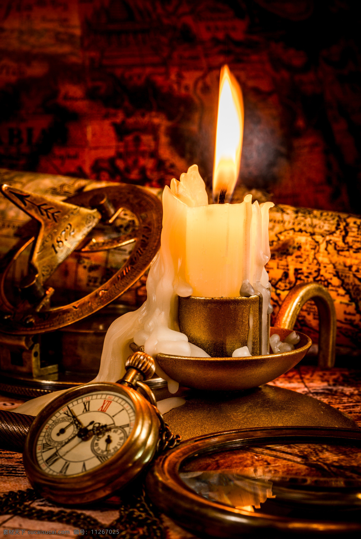 神秘 探险 指南针 宝藏 蜡烛 航海图 藏宝图 罗盘 复古 复古设计 探险图 传统文化 文化艺术