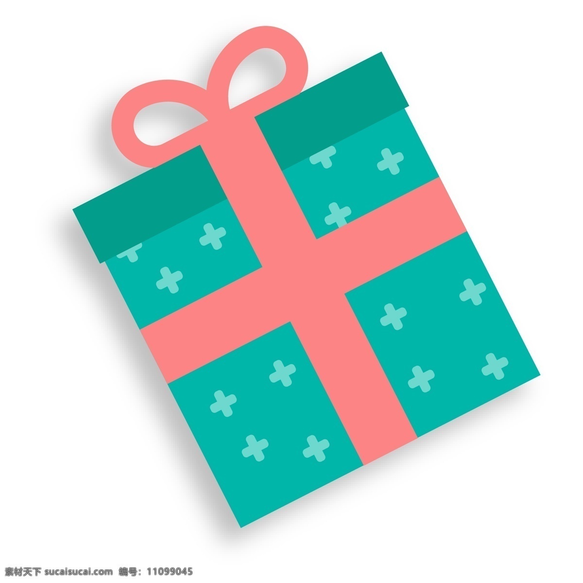 绿色 礼物 盒 装饰 卡通 扁平化 礼物盒 活动 节日 装饰素材