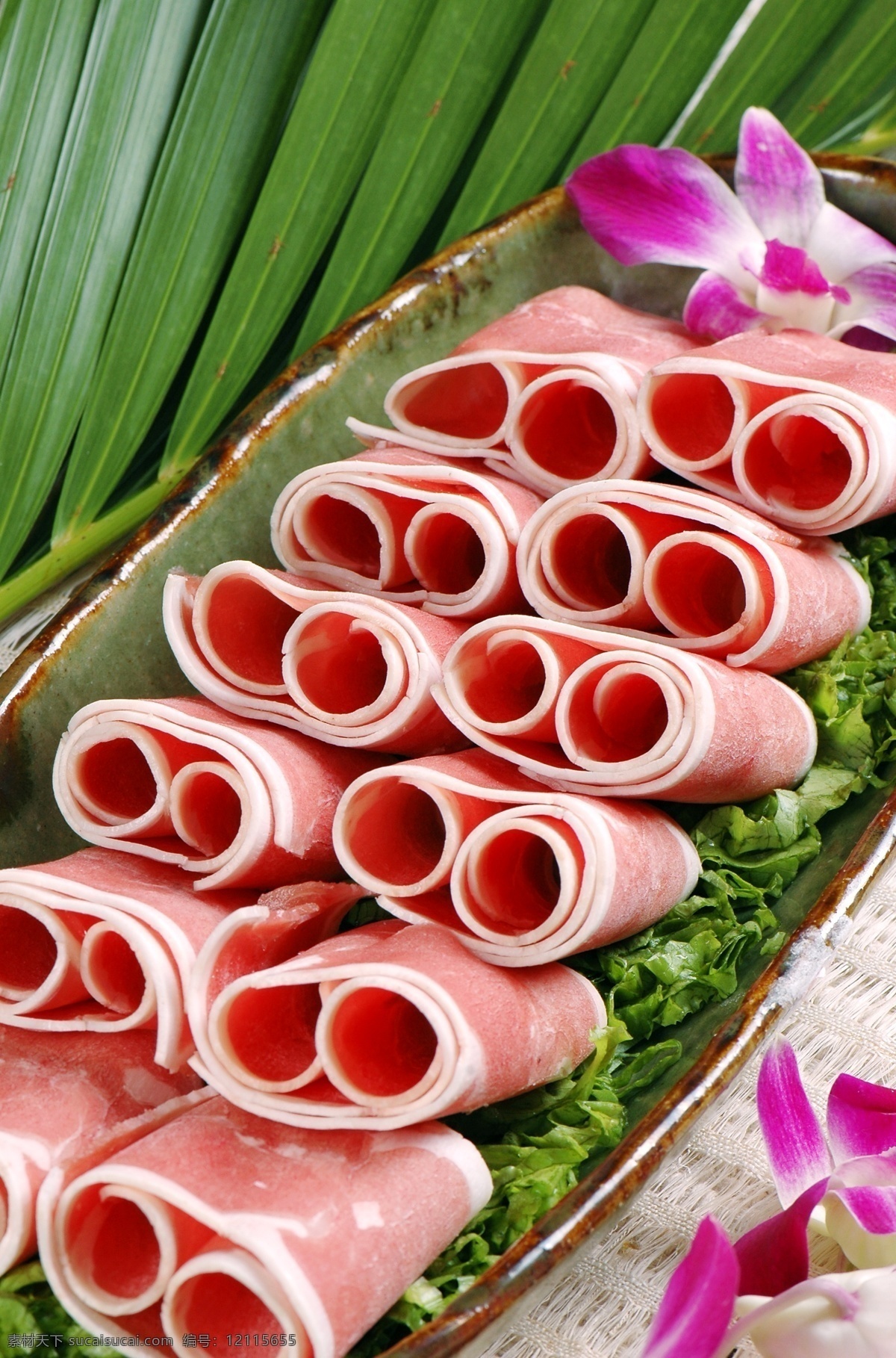 牛肉片 牛肉 卷 蘭花 牛肉卷 火鍋涮料 風景 生活 旅游餐飲