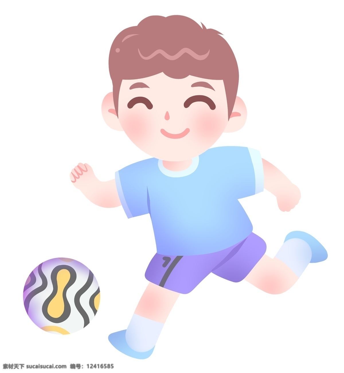 足球 人物 装饰 插画 足球人物插画 运动健身插画 踢 小 男孩 圆形足球 卡通人物 健身的小男孩