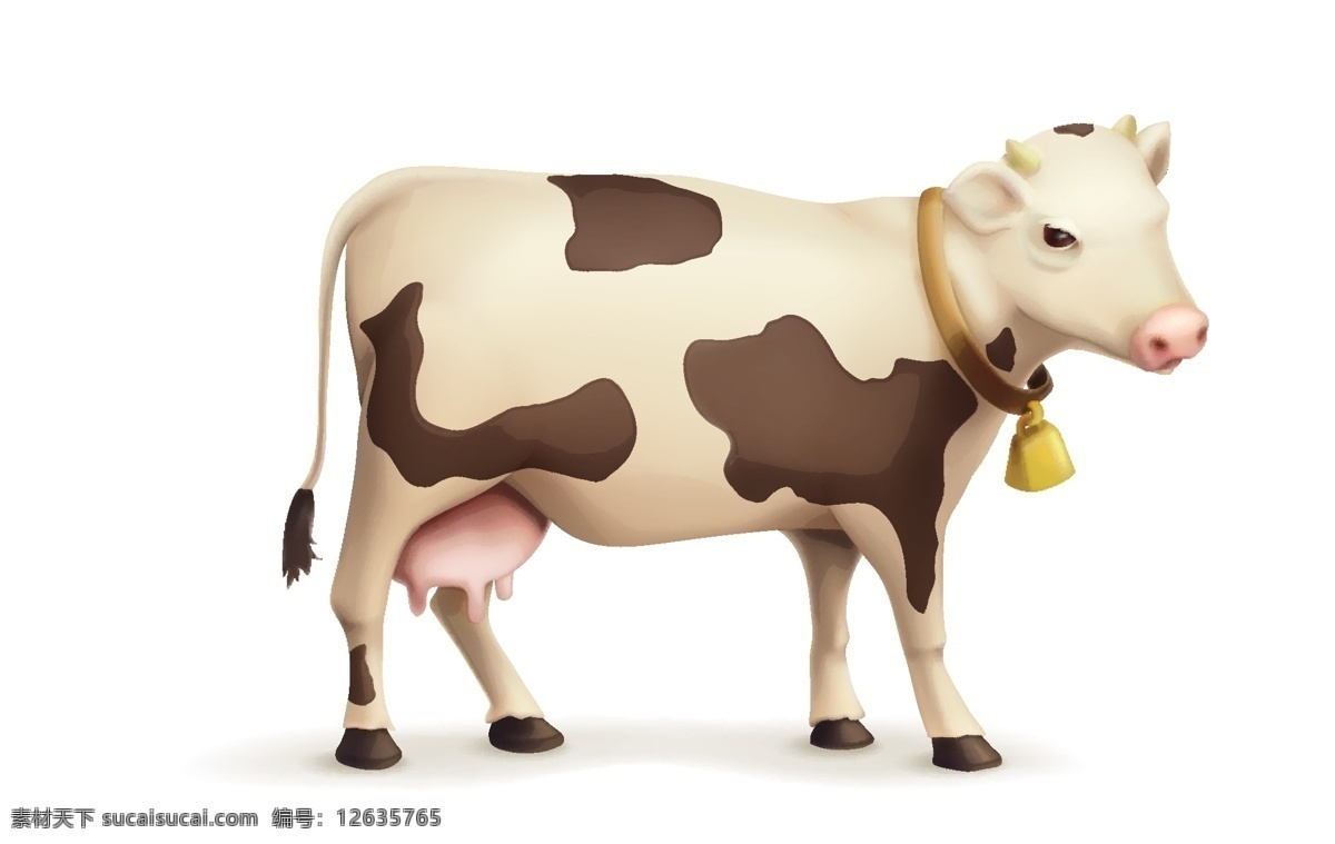 矢量 卡通 农场 奶牛 家禽 动物 陆地动物 生物世界 矢量素材 eps.