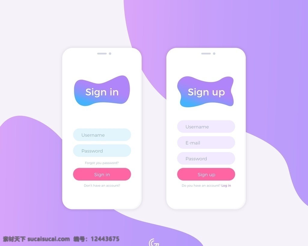 app 登录 界面 ui 海报素材