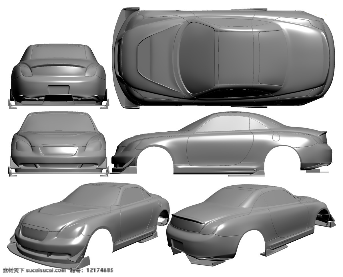 rc汽车外壳 凌志 sc 车辆 汽车 rc catia 豪华型 tatami0131 3d模型素材 其他3d模型