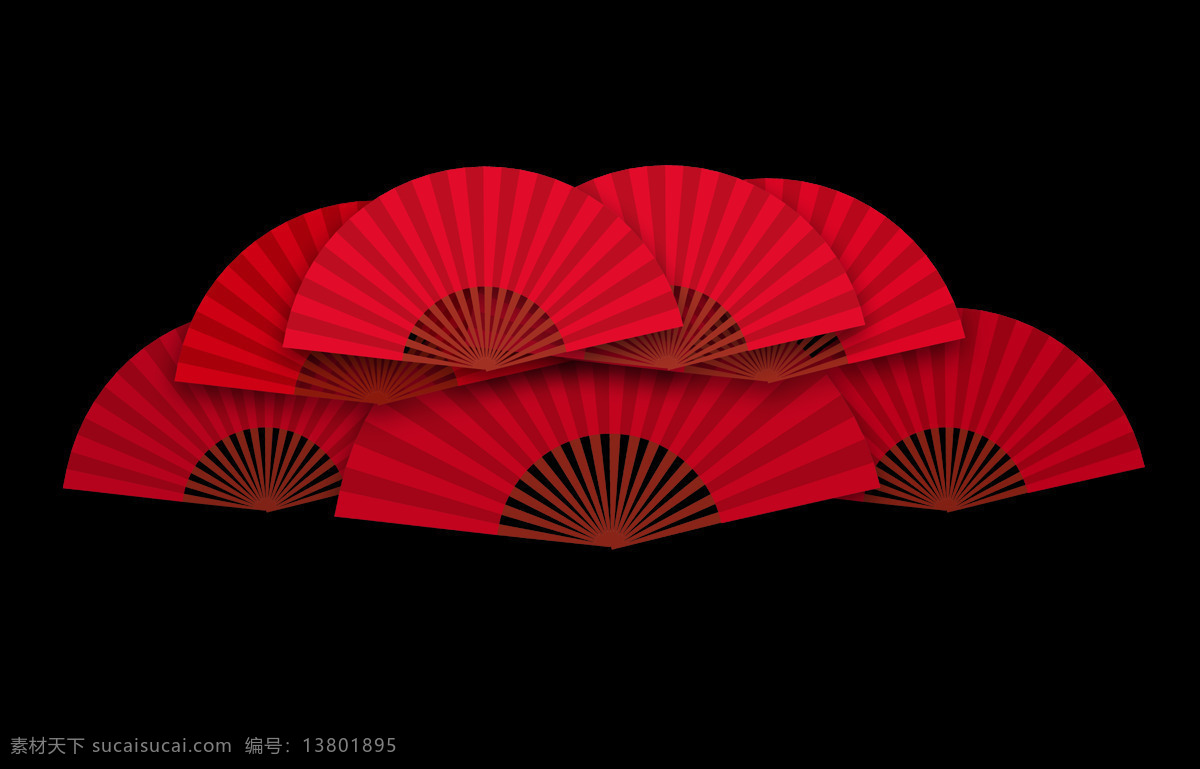 中國(guó) 風(fēng) 紅色 折扇 元素 手繪 喜慶 中國(guó)風(fēng) 紅色折扇 免摳元素 png元素