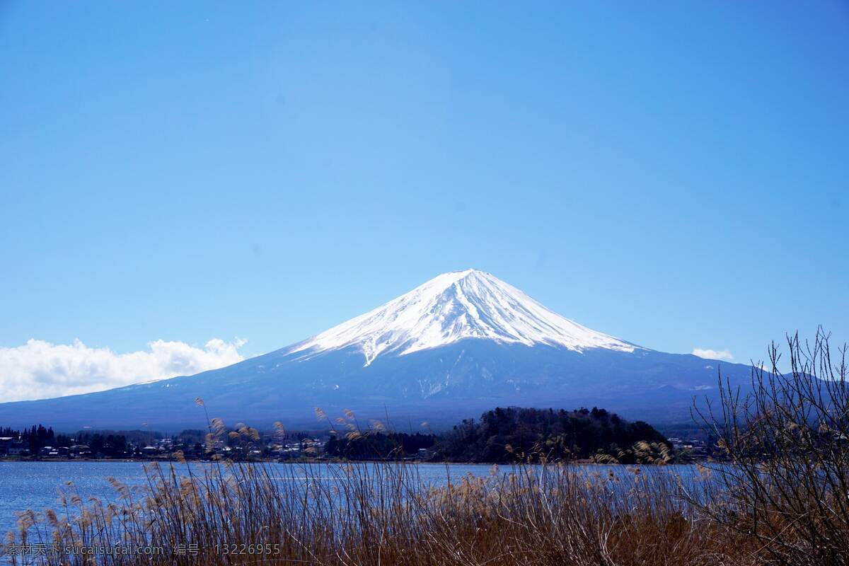 富士山图片 富士山 日本 日本富士山 富士山全貌 日本风情 樱花 雪山 山 山峰 山峦 山脉 湖面 湖 旅游摄影 国外旅游