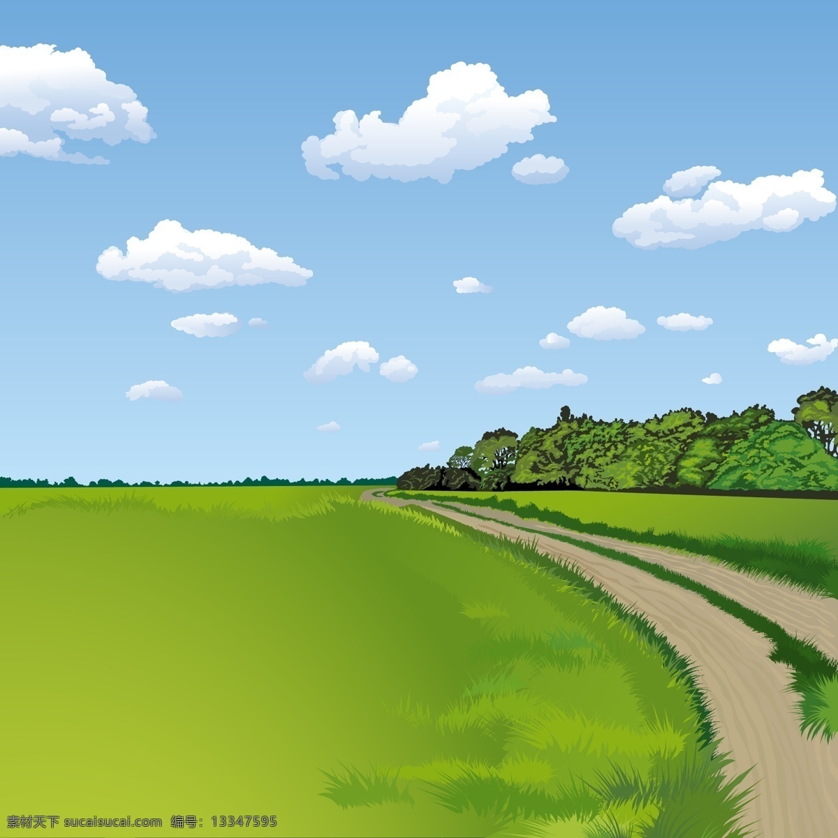 风景如画 户外 田野 背景 设计素材 风景 如画 天空 蓝天 云朵