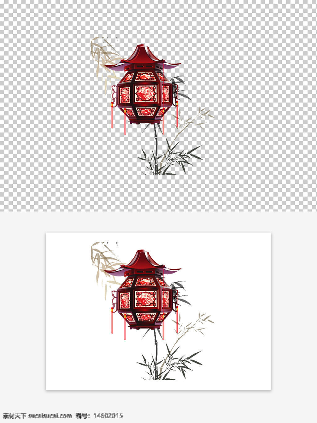 新中式 灯笼 竹子 传统文化 节日装饰 中国风 红色灯笼 节日元素 中式设计 春节装饰 元宵节 节庆素材 宫灯