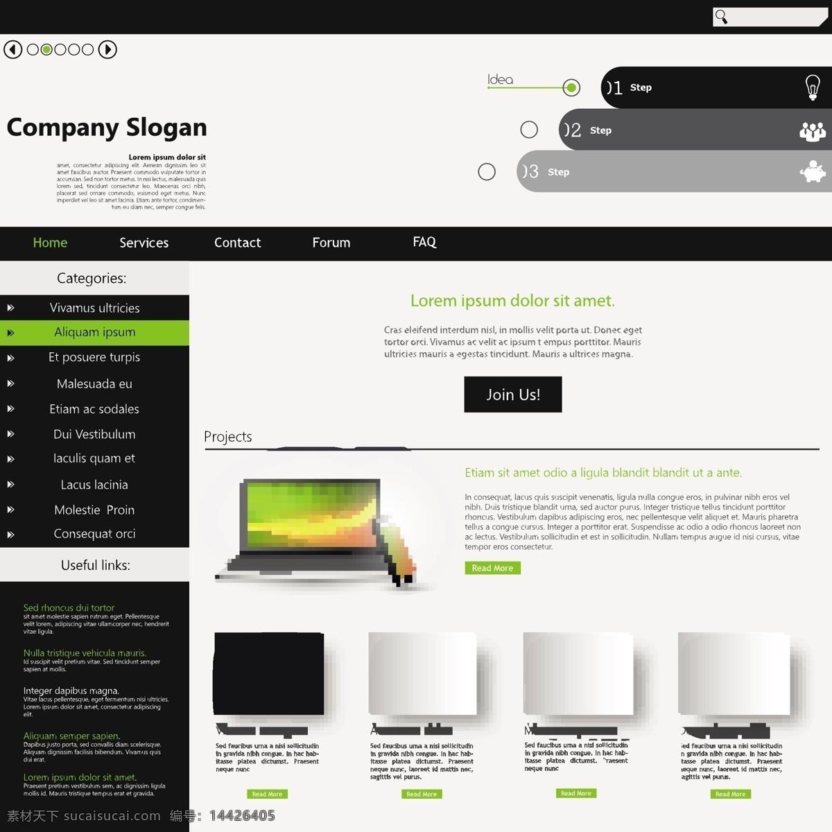 简洁 外国 网站设计 网站模板 网页设计 图标 按钮 网站模板设计 展板模板 矢量素材 白色