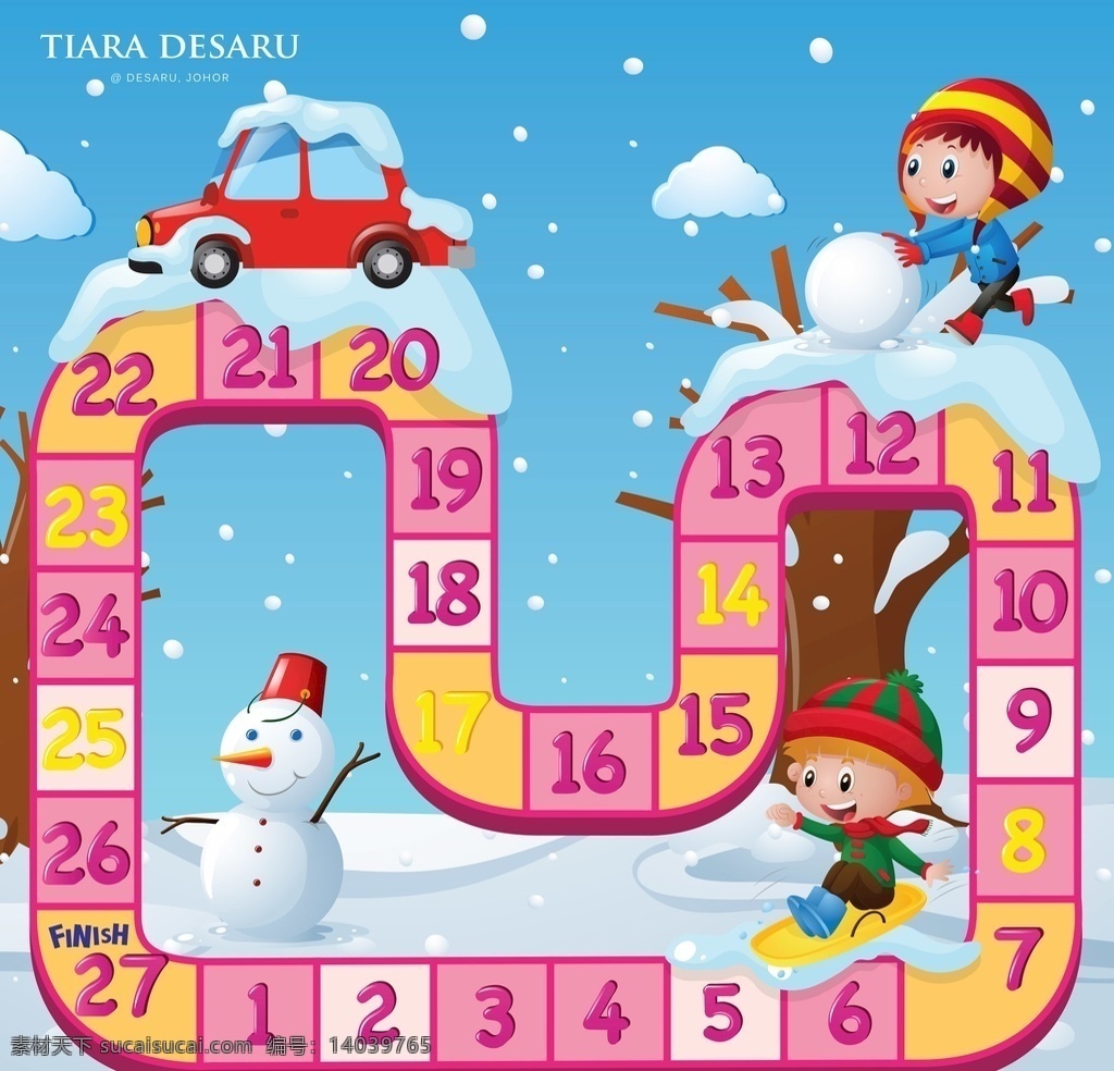 儿童 数字 游戏 桌面 雪人 棋 雪人棋 童年 七彩 五颜六色 可爱 创意 动漫动画