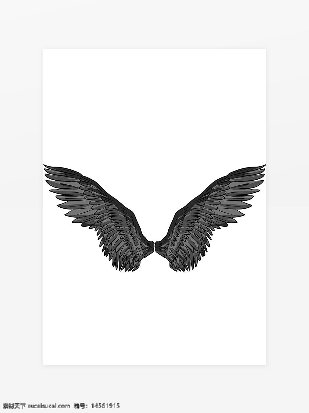 黑色羽毛 翅膀 天使恶魔之翼 羽翼 飞翔 飞行