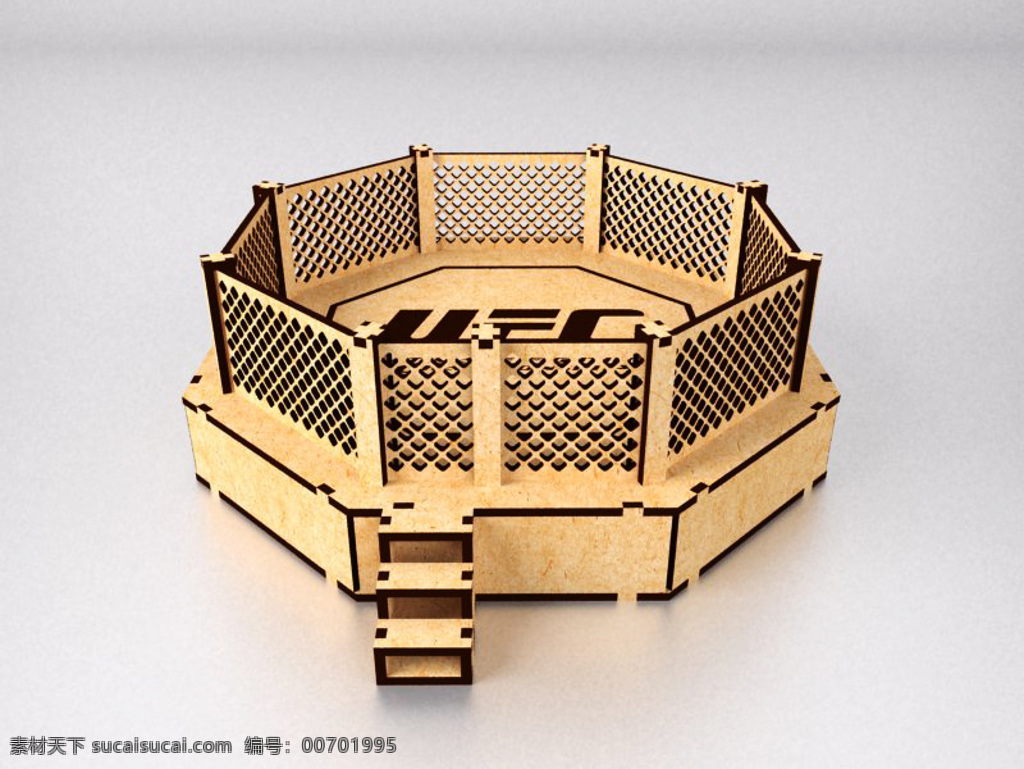 ufc 八角形 3d cad 八角 车 幻想 激光 木工 拼图 数控 玩具 铣 cam 中密度纤维板 战斗 lasercut lasercuttoy acrilic 3d模型素材 家具模型