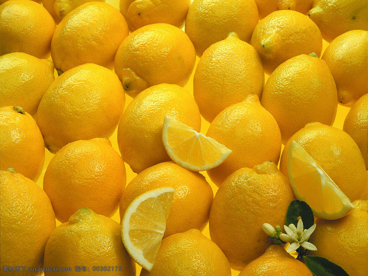 柠檬 背景 底纹 水果 纹理素材 生物世界