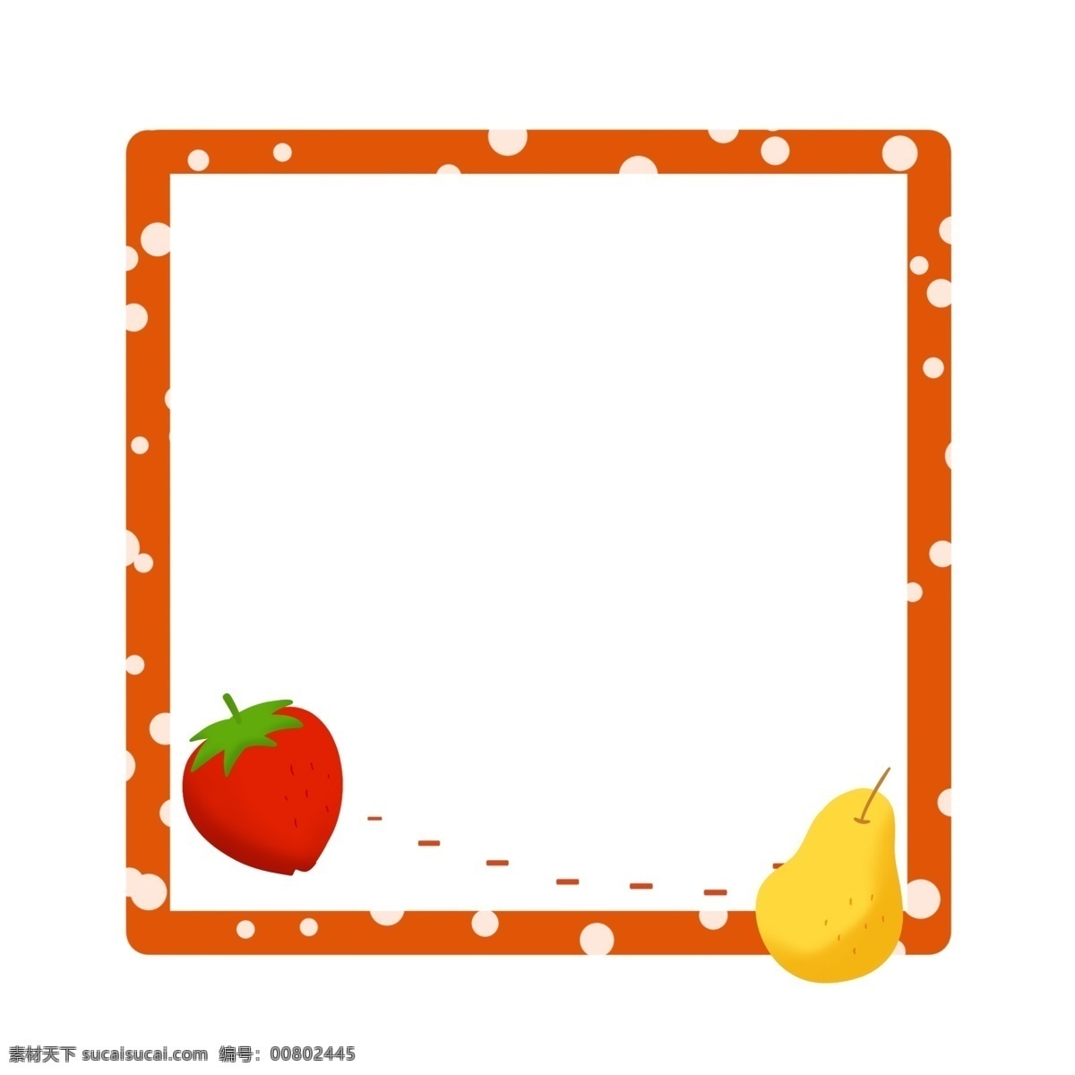 水果 边框 卡通 插画 红色的边框 卡通插画 边框插画 简易边框 装饰边框 框架 水果的边框