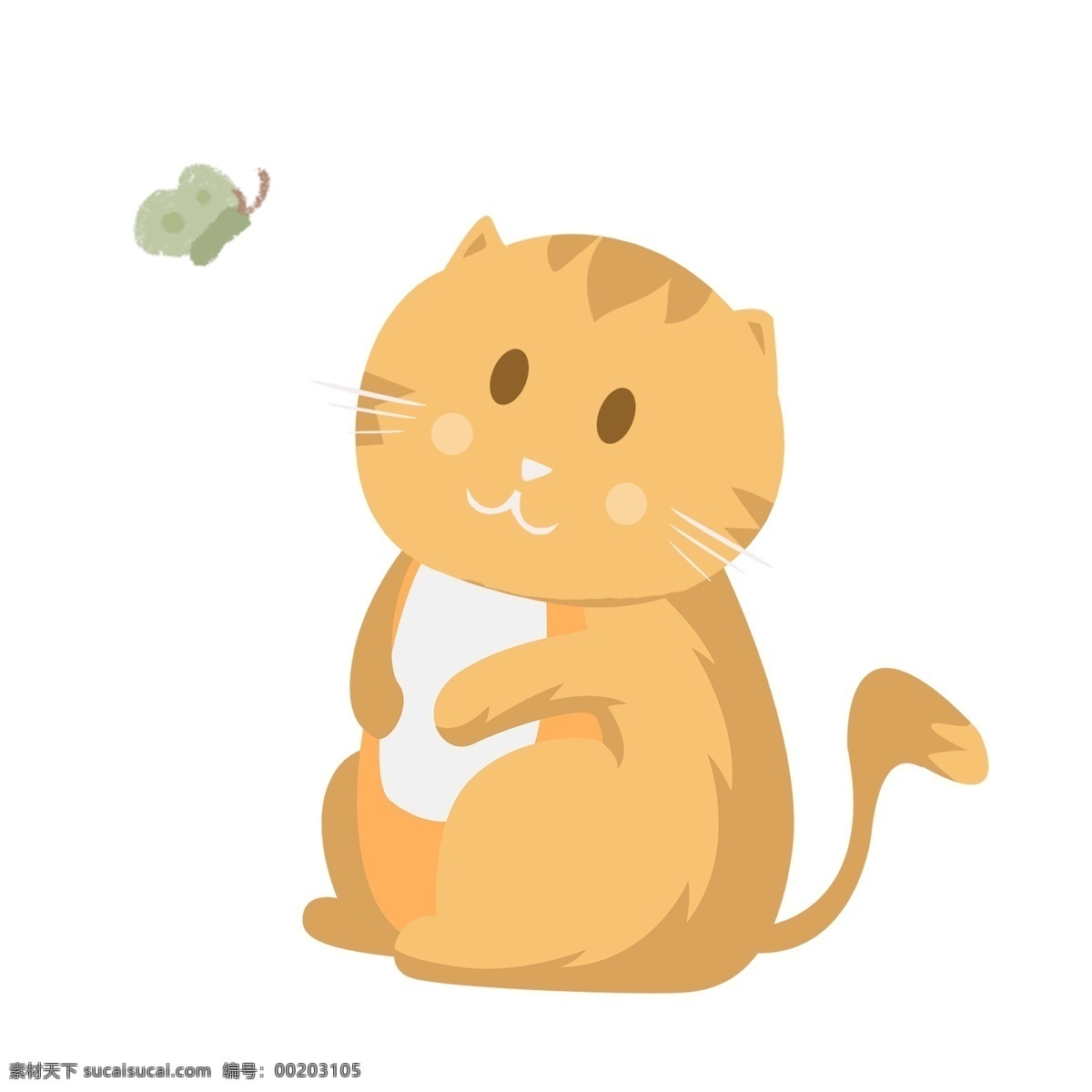 萌 宠 大 肥 猫 手绘 商用 元素 卡通 可爱 动物 宠物 猫咪 萌宠 肥猫 橘猫