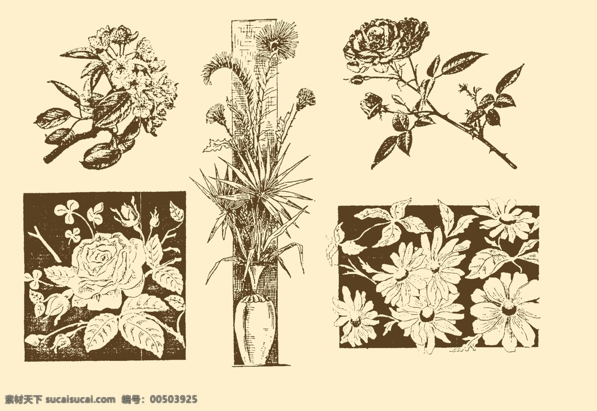 分层 版画 插画 插图 风光 钢笔画 黑板报 简笔画 植物 装饰画 模板下载 植物装饰画 图案 源文件 插画集