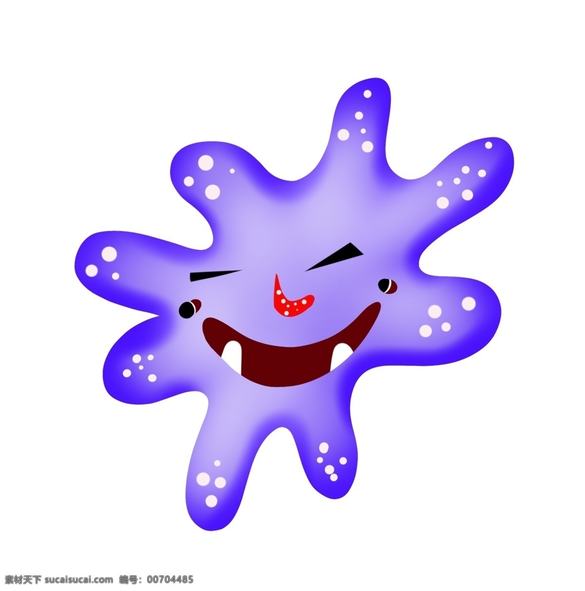 蓝色 细菌 卡通 插画 蓝色的细菌 卡通插画 细菌插画 病菌 细胞膜 细胞质 核糖体 原核生物
