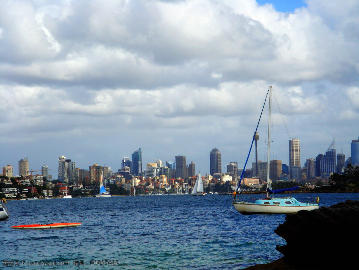 澳大利亚 风帆 港湾 高层建筑 国外旅游 海港 海湾 建筑 悉尼湾 悉尼 游艇 划艇 运动 乌云 礁石 旅游摄影 风景 生活 旅游餐饮
