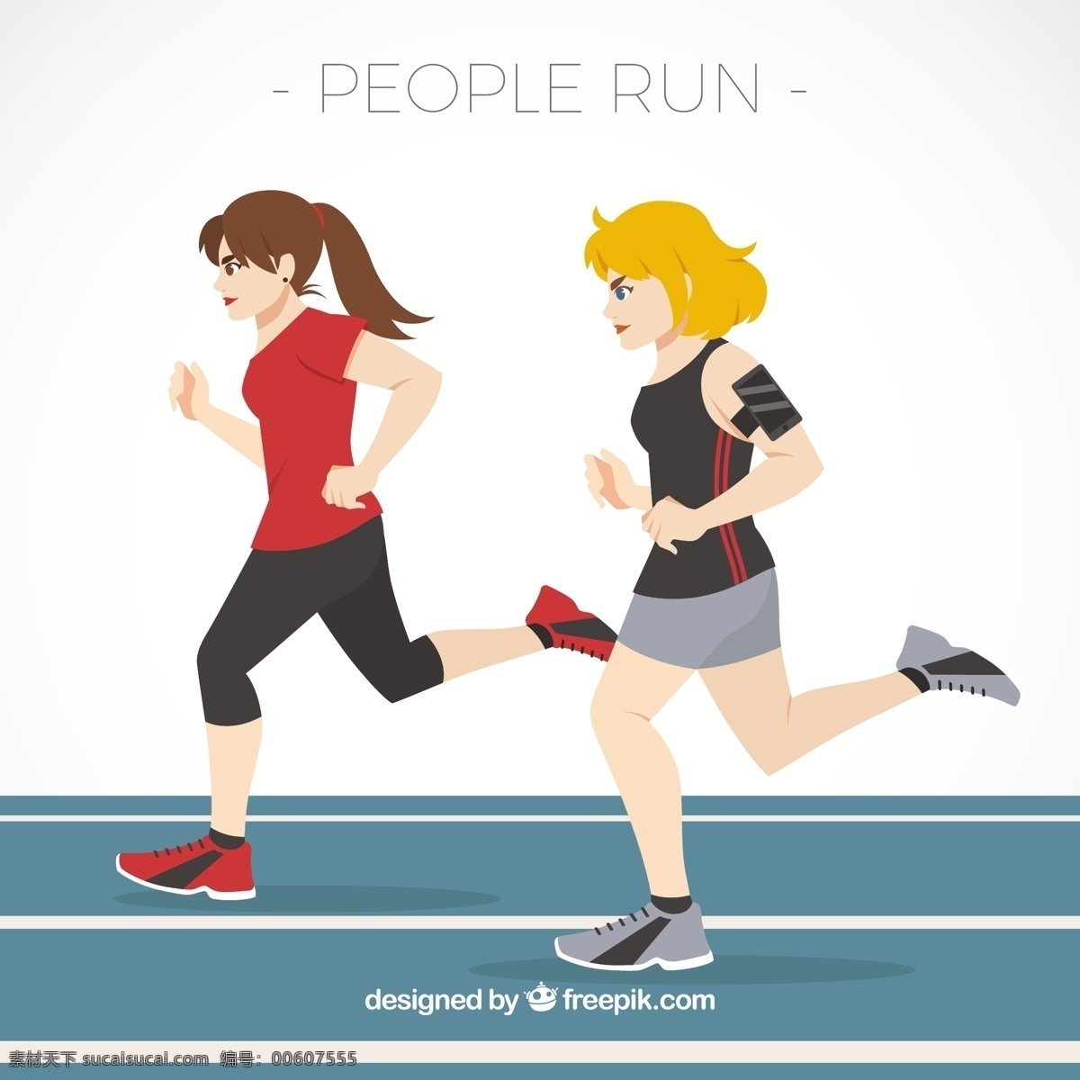 两个 跑道 上 跑 女人 背景 运动 健身 健康 壁纸 健身房 跑步 训练 女性 锻炼 生活方式 赛道
