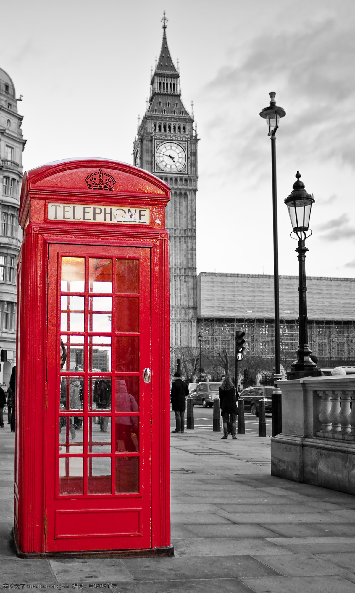 电话亭与钟楼 伦敦街道 伦敦风景 欧美风格 英国风景 名胜古迹 外国风景 旅游图片 钟楼 电话亭 自然景观 白色