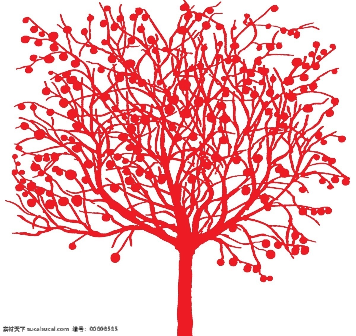 抽象的树 红色的树 抽象树 树木 装饰画 风景 分层 源文件
