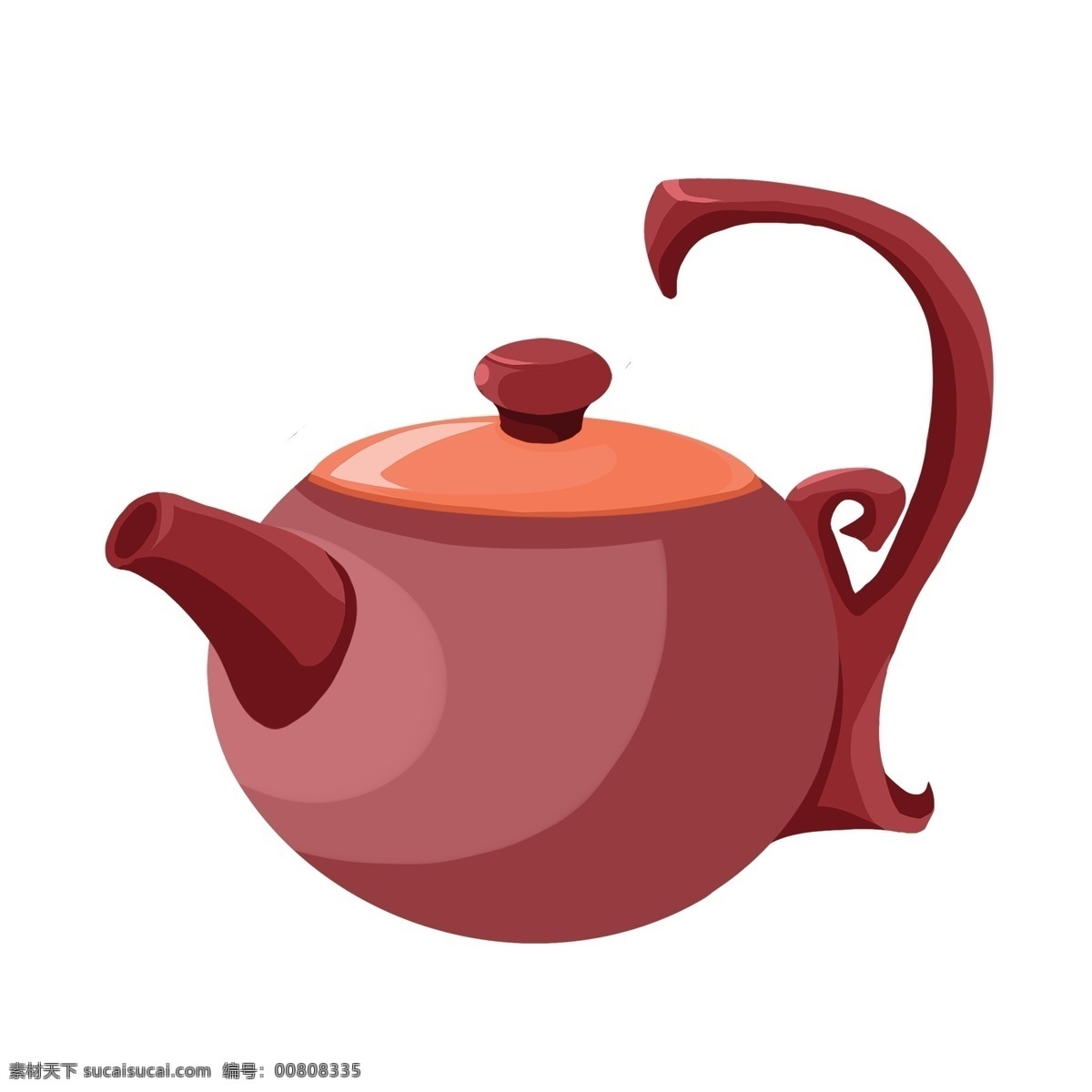 手绘 茶具 茶饮 元素 免 抠 陶瓷 茶壶 紫砂壶
