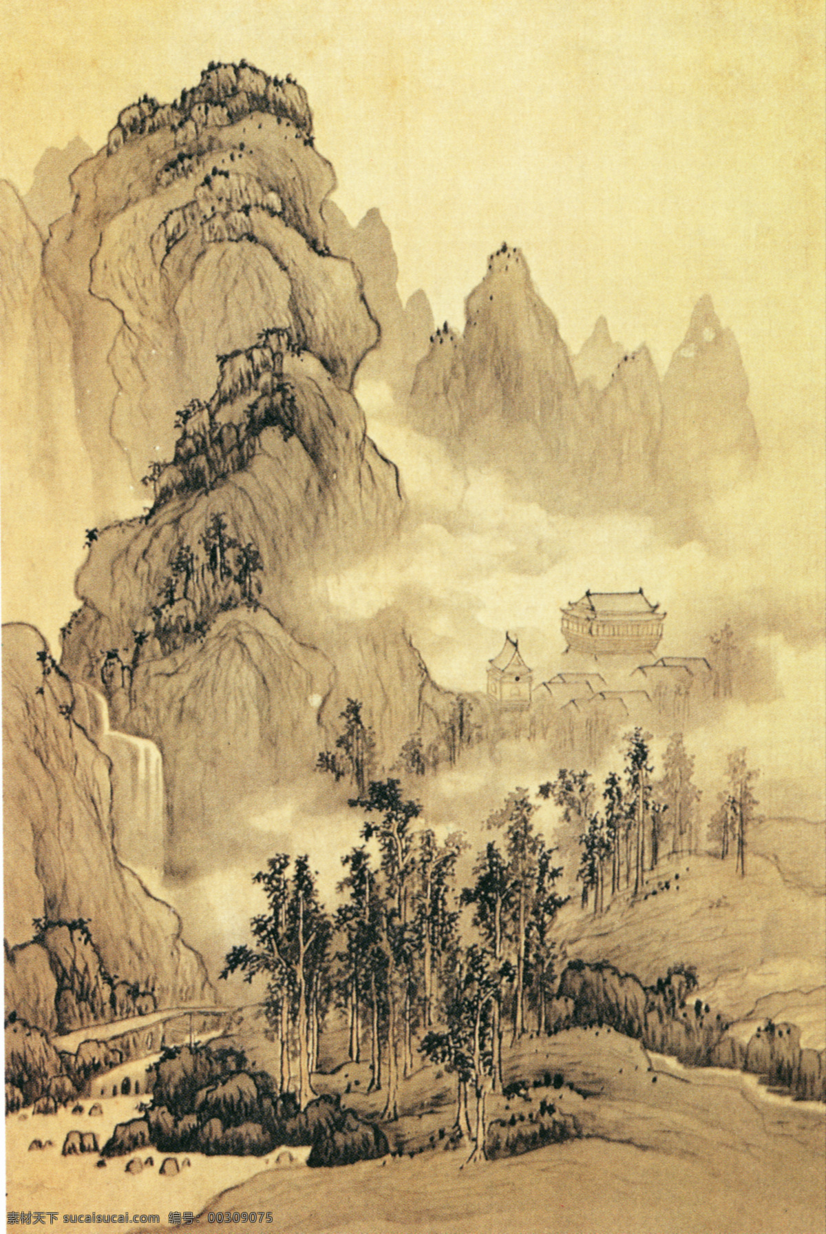 山水 名画 山水图 山水画 国画 水墨画 丹青 绘画艺术 中国画 书画文字 文化艺术