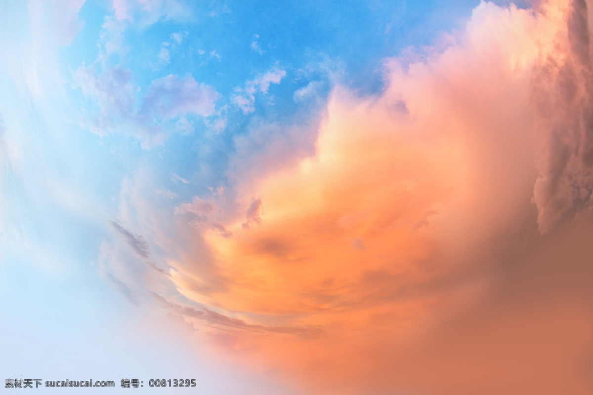 天空素材 蓝天 晚霞 云朵 自然景观 唯美天空 自然风景