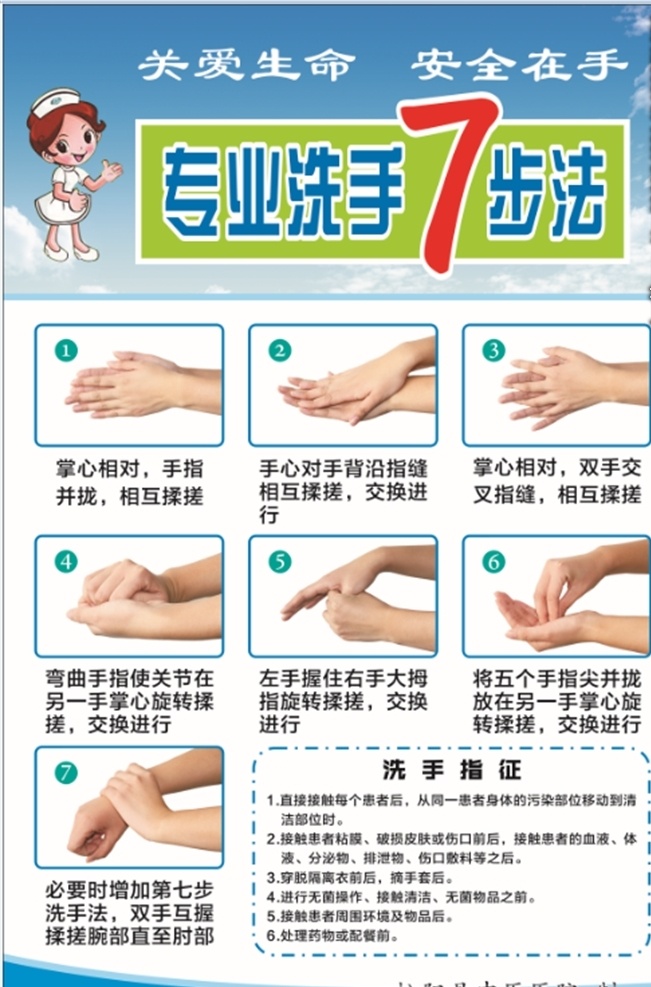 专业 洗手 步法 专业洗手 洗手7步 洗手知识 7步法