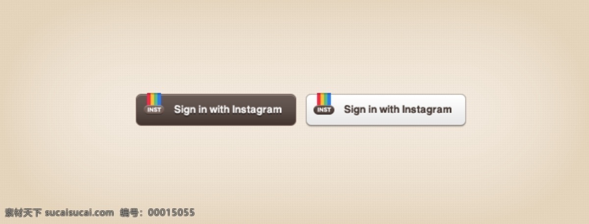 instagram 按钮 标志 登录 psd源文件