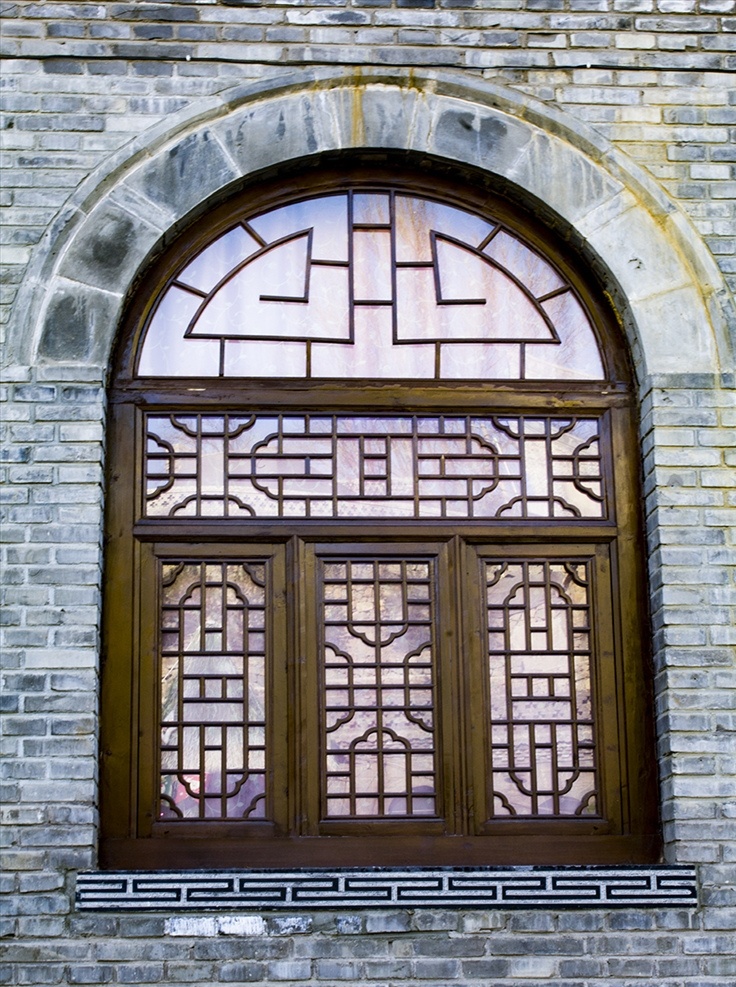 古典窗户 窗户 砖墙 传统 民俗 装饰 弧形 园林 建筑 窗格 建筑园林 园林建筑
