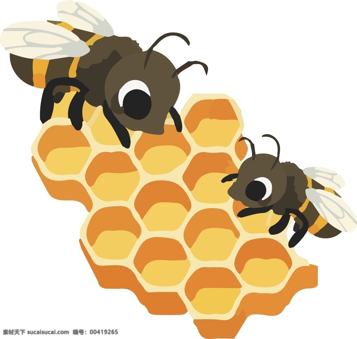 卡通 可爱 蜜蜂 采 蜜 卡通蜜蜂 蜂巢 蜜蜂采蜜 黄色蜜蜂