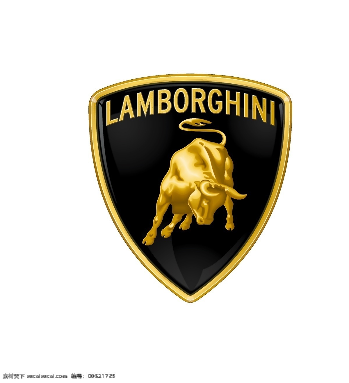 兰博 基尼 logo 车标 盾牌 公牛 金色 兰博基尼 lamborghini 林宝坚尼 矢量图 其他矢量图