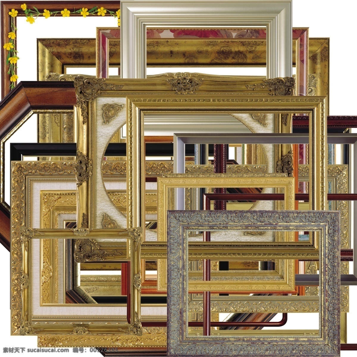木质 相框 合 辑 花边框 画框 相框素材 木质相框合辑 家居装饰素材