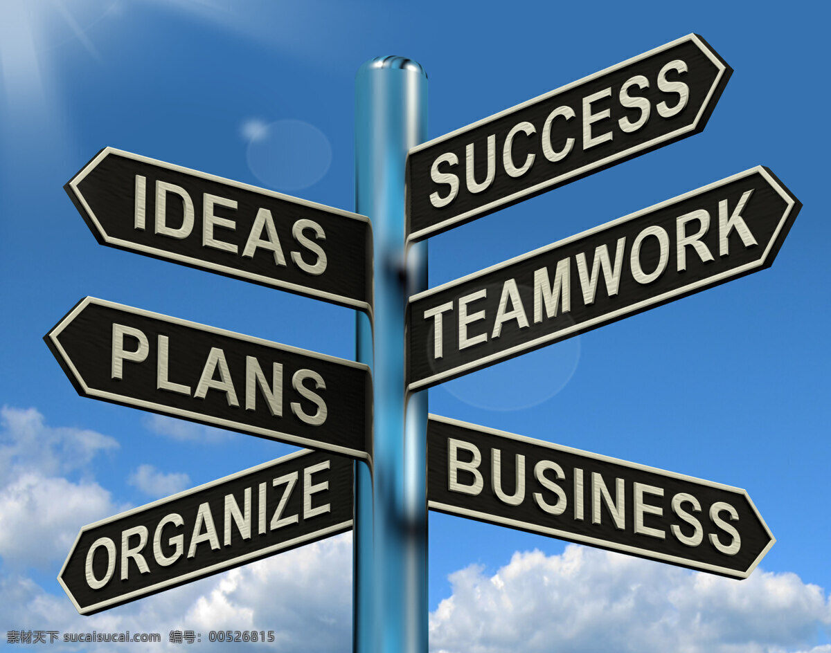 成功 团队 计划 路标 显示 思想 商业 组织 商务金融